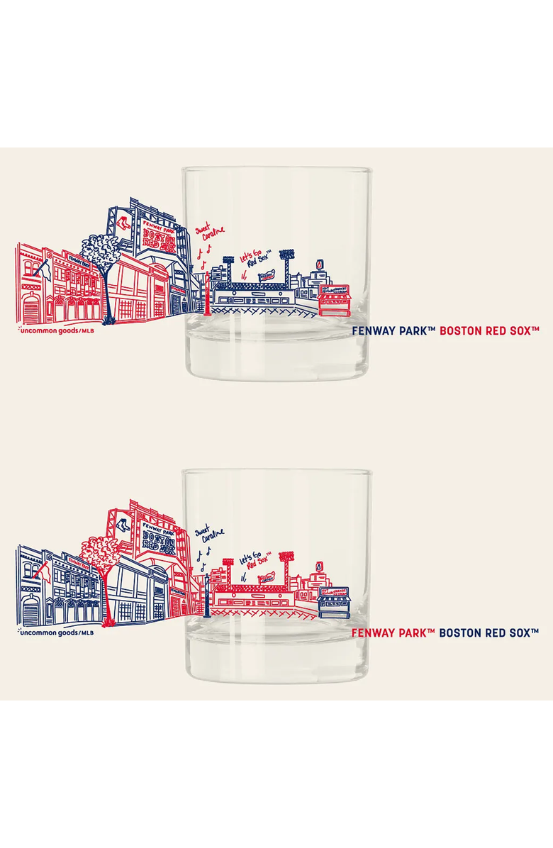 Uncommon Goods MLB Stadiumscape Rocks Glasses - Set of 2, Alternate, color, Boston Red Sox
