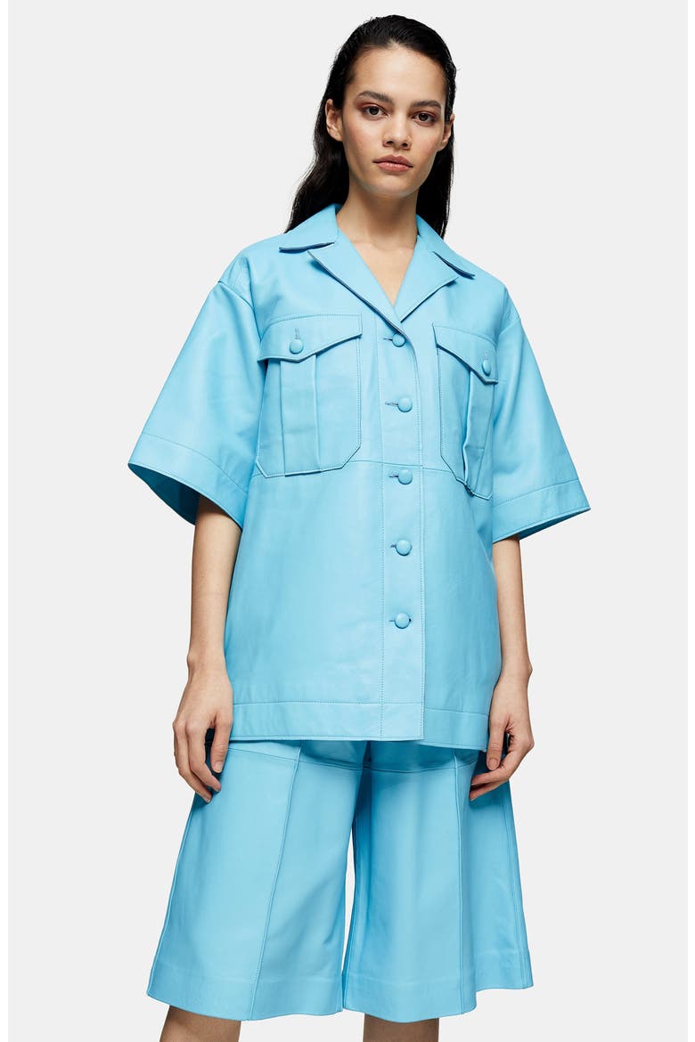 Leather Shirt, Alternate, color, BLUE