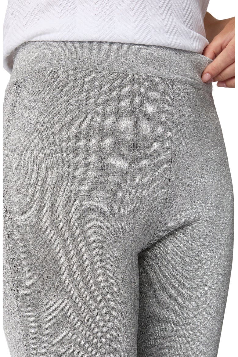 Lamé Fabric Flare Trousers, Alternate, color, Light Blue