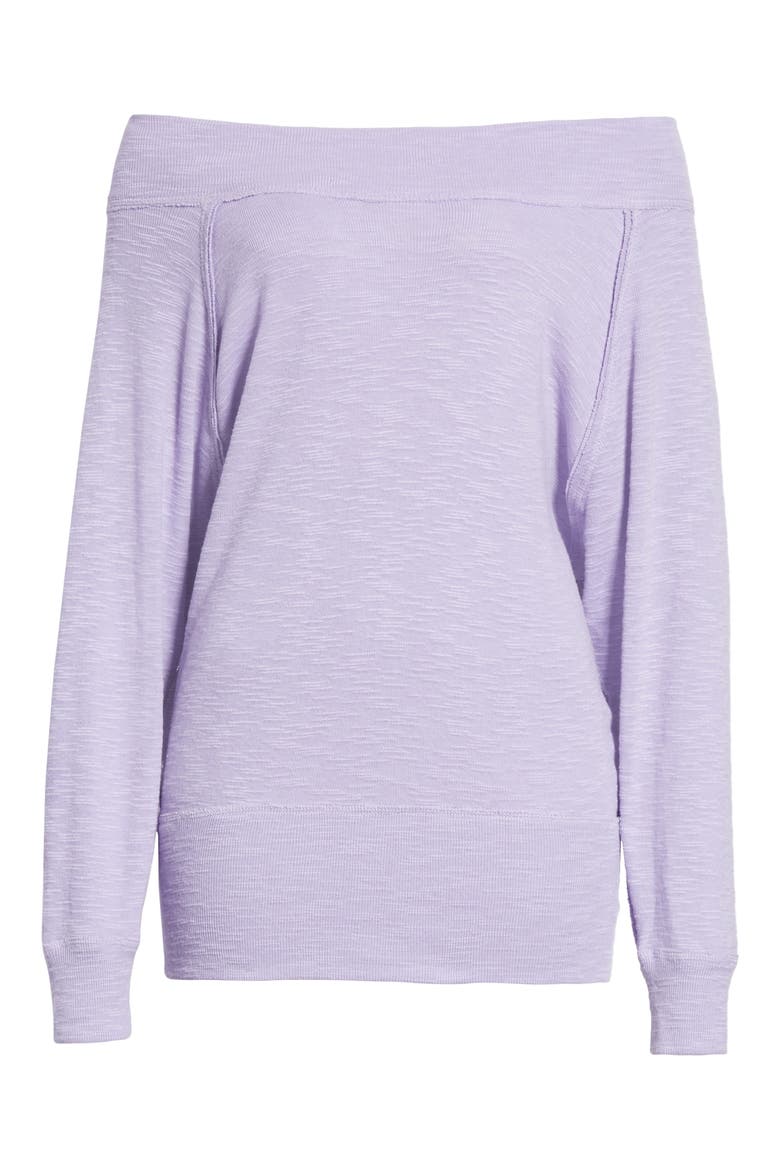 Palisades Off the Shoulder Top, Alternate, color, LILAC