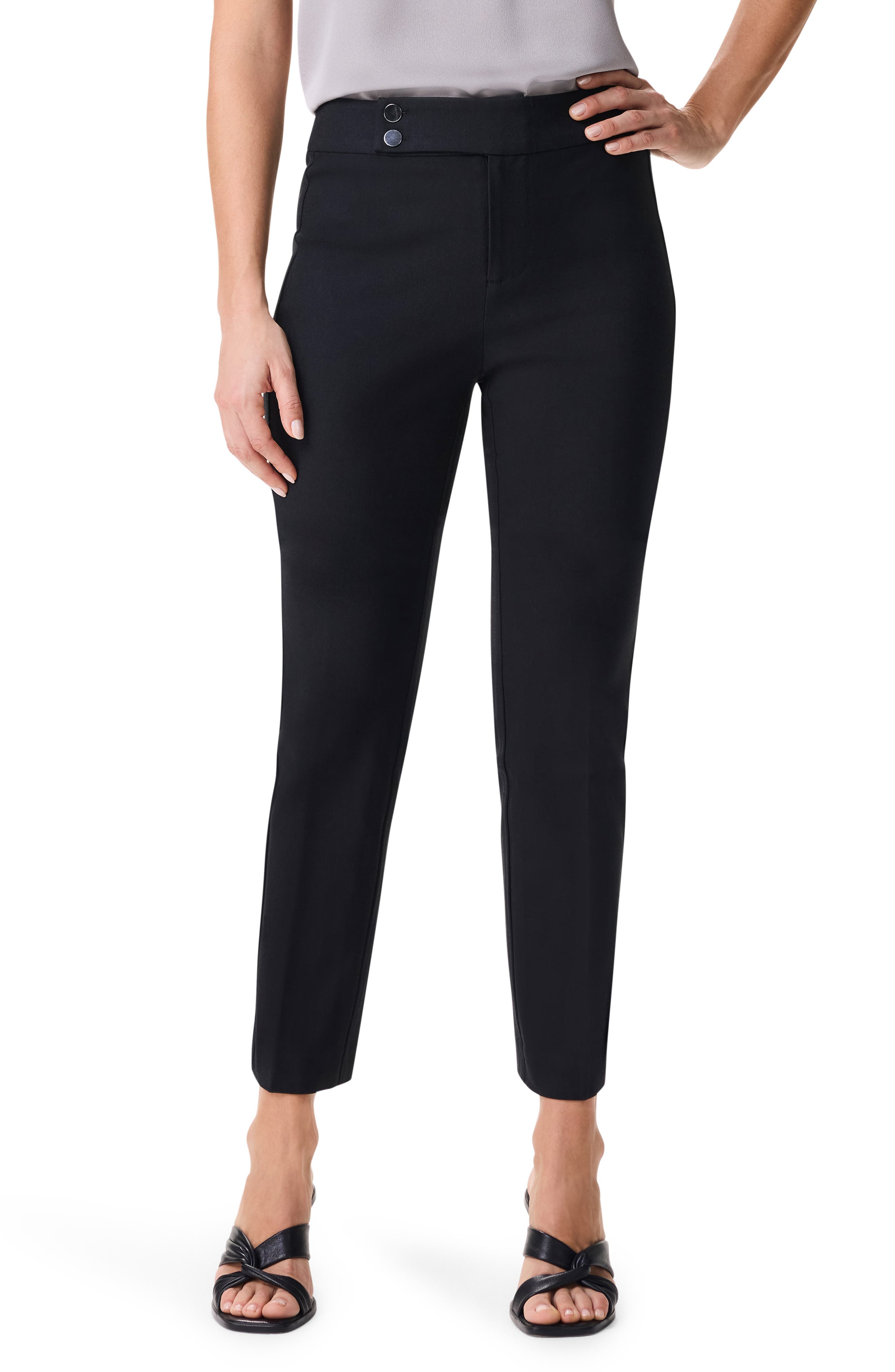 NIC+ZOE Copley 28-Inch Straight Cotton Bi-Stretch Extended Tab Pant
