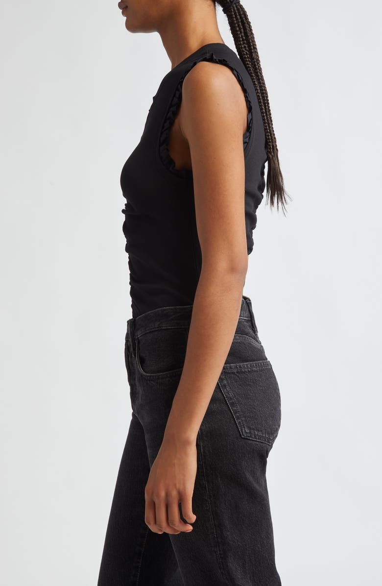 Ulla Johnson Kyla Ruched Sleeveless Cotton Top, Alternate, color, 