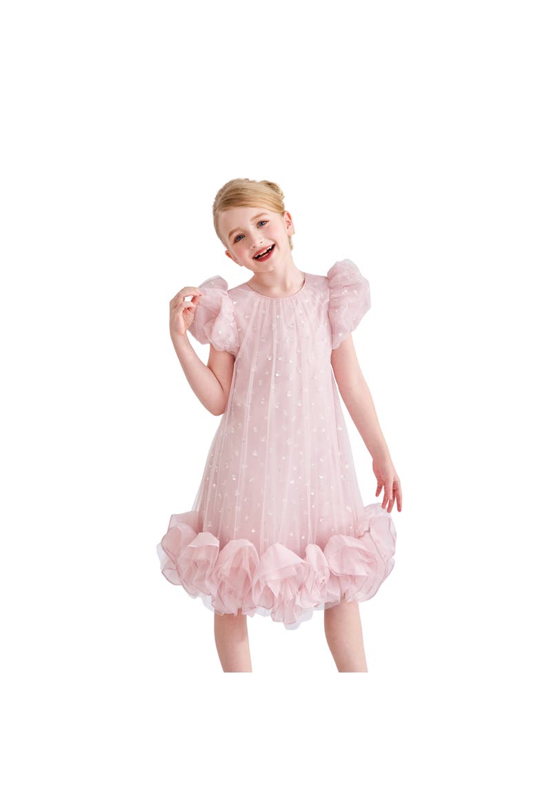 Thalina Ruffle Dress, Alternate, color, Pink