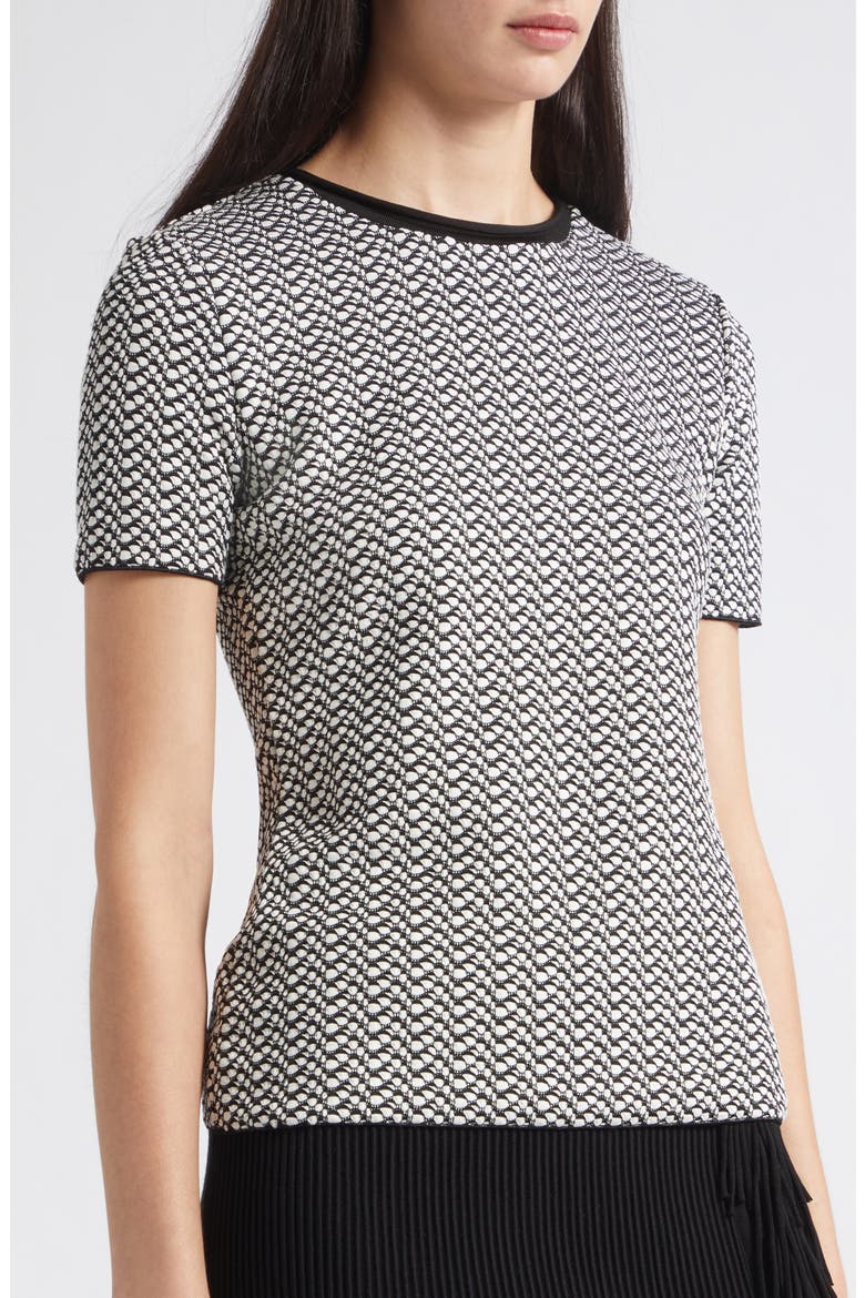 Jerseywear Geometric Jacquard Jersey Tee, Alternate, color, SOLID BLACK