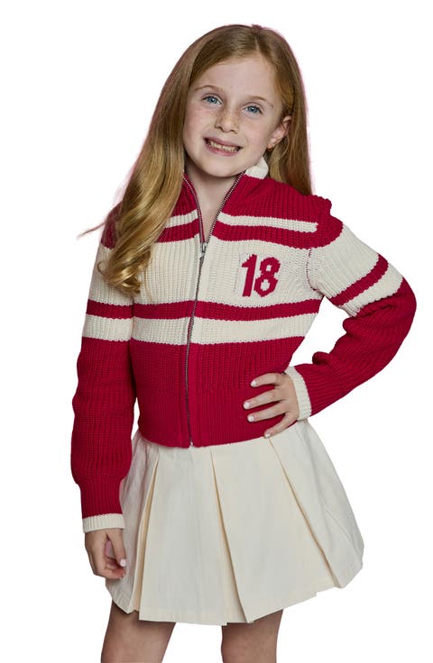 Kids' Rugby Striped Zip Cardigan