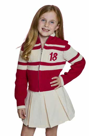 Kids' Rugby Striped Zip Cardigan