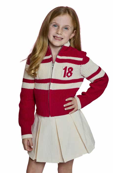 Kids' Rugby Striped Zip Cardigan