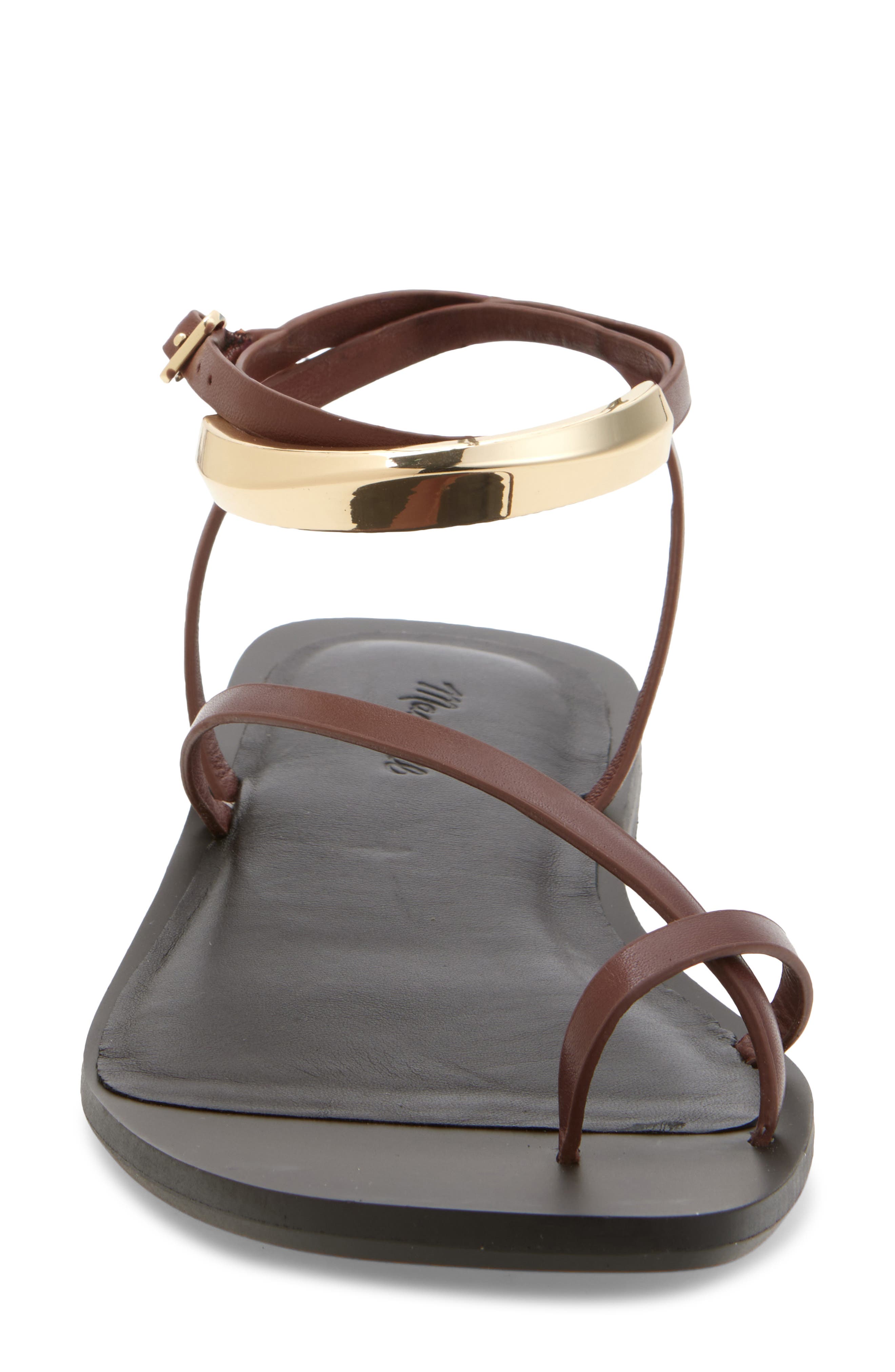 Madewell Lisbon Ankle Wrap Sandal, Alternate, color, Cherry Wood