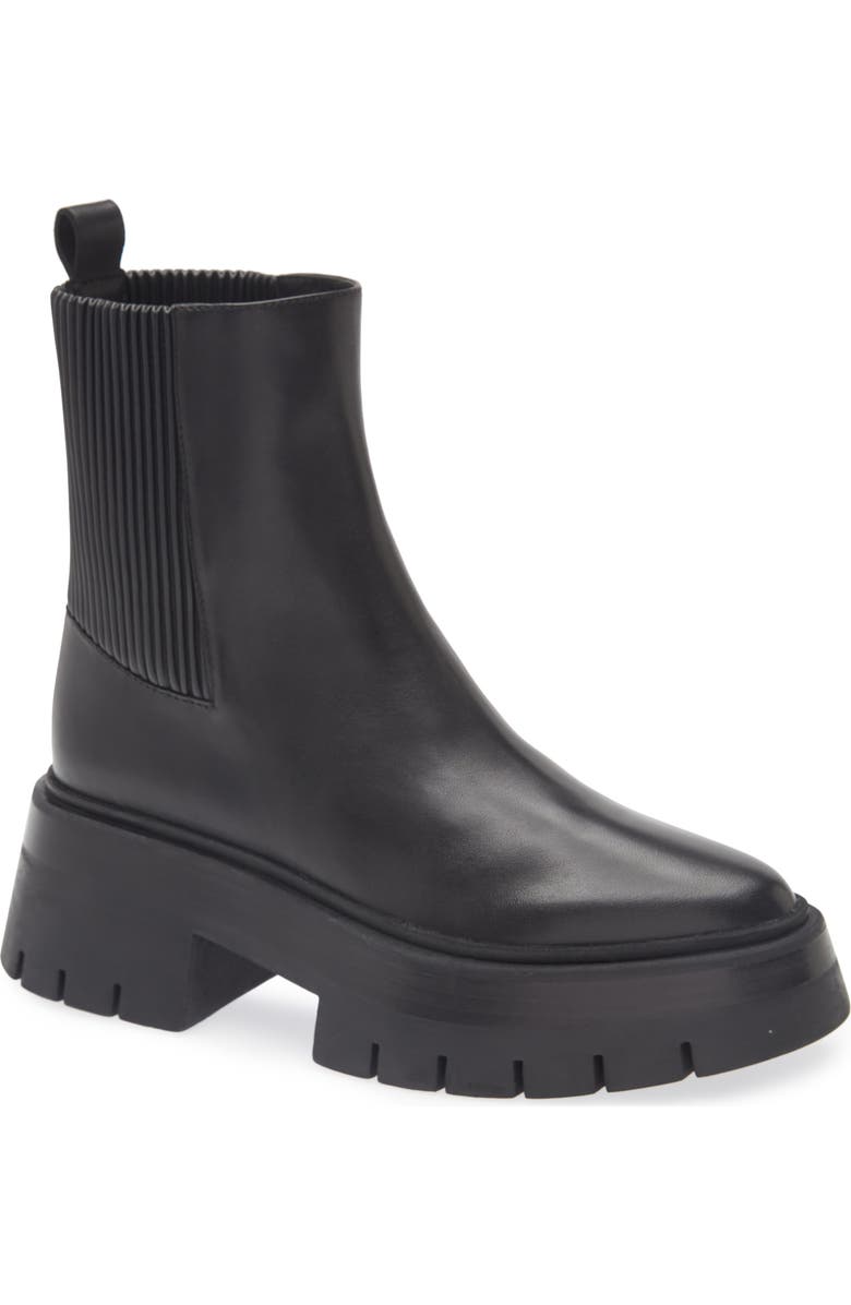 Rebecca Minkoff Lug Sole Bootie, Main, color, Black