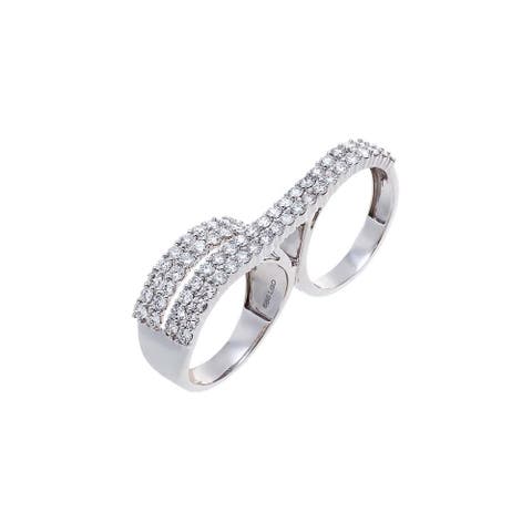 Lab Grown Diamond Double Finger Ring 14K
