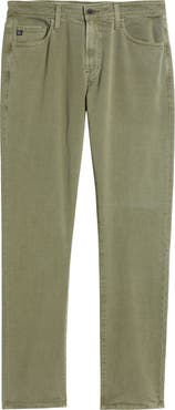 AG Everett Slim Straight Leg Cotton & Linen Blend Jeans