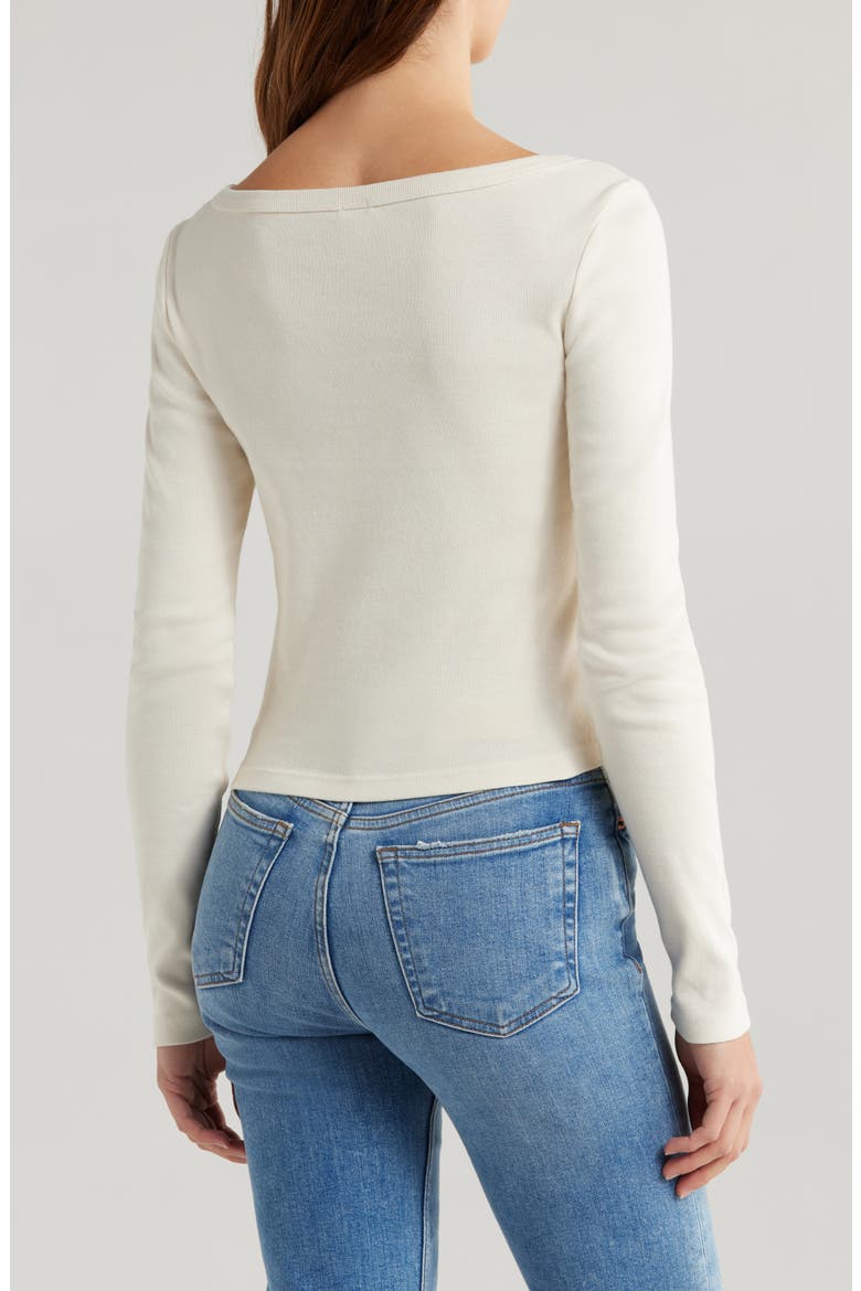Scoop Neck Cotton Cardigan, Alternate, color, VINTAGE WHITE