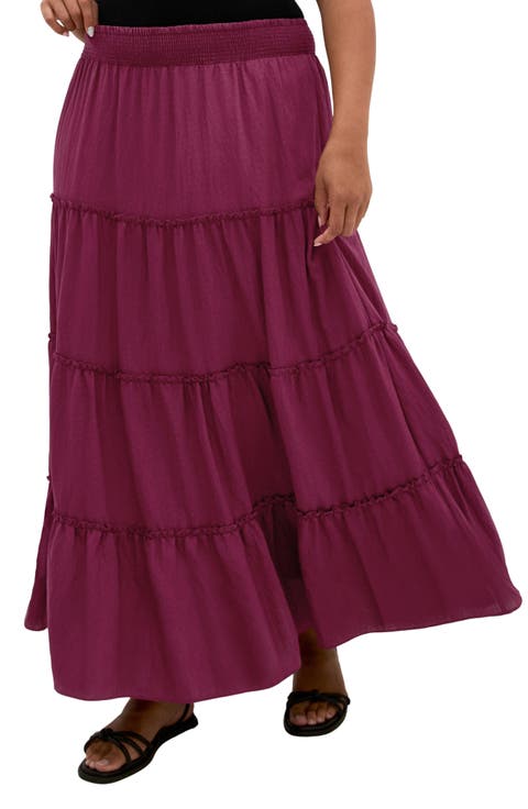 Boho Tiered Maxi Skirt