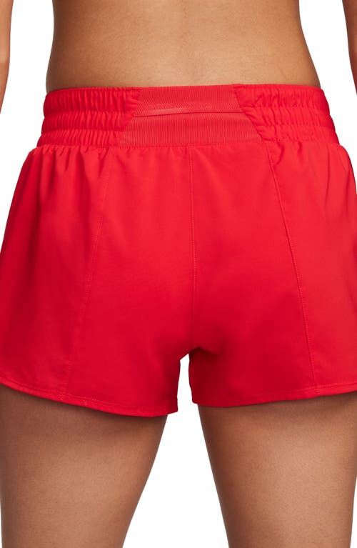 Nike Dri-fit Mid-rise 3-inch Brief-lined Shorts In Red