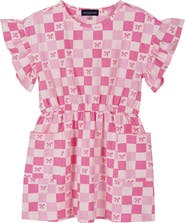 Andy & Evan Kids' Ruffle Sleeve Jersey Dress