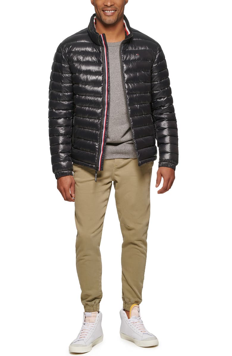 Tommy Hilfiger Wetlook Stowaway Hood Packable Puffer Jacket, Alternate, color, 