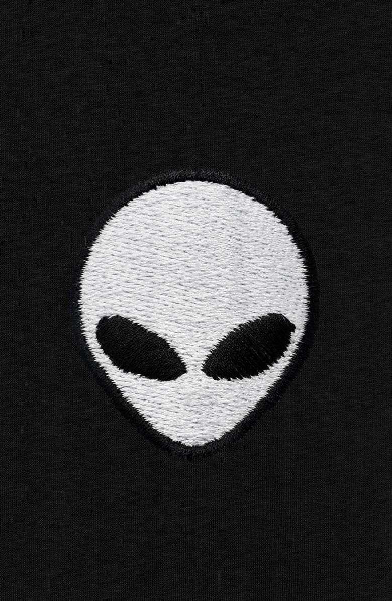 Dalix Mens Lil Alien Soft Heavyweight Tee, Alternate, color, Black