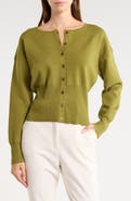 JASON WU Crewneck Button Front Cardigan