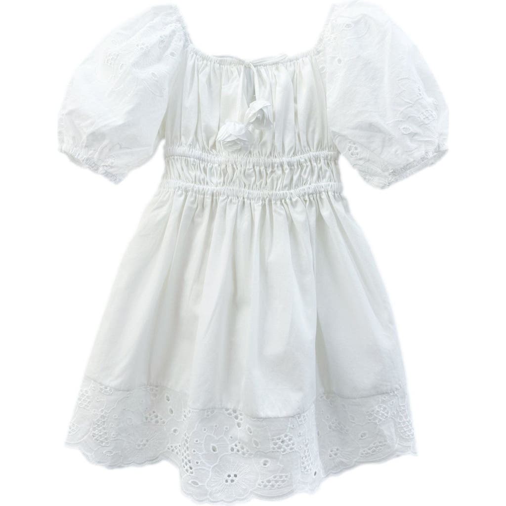 Petite Maison Kids Blanca Cotton Dress in White  product