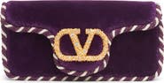 Valentino Garavani Locò Velvet Clutch