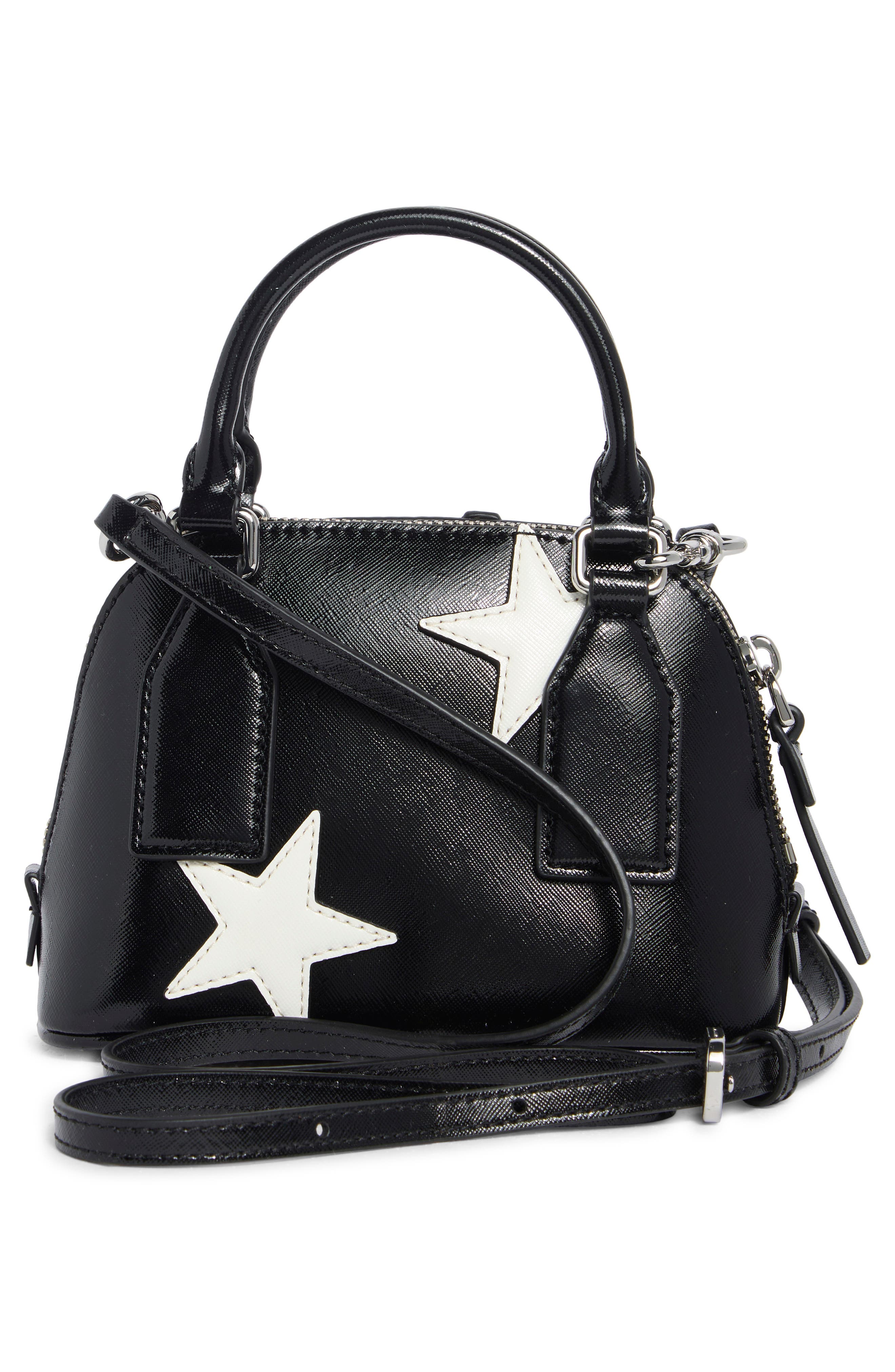Marc Jacobs Star Patchwork Dome Satchel, Alternate, color, Black Multi