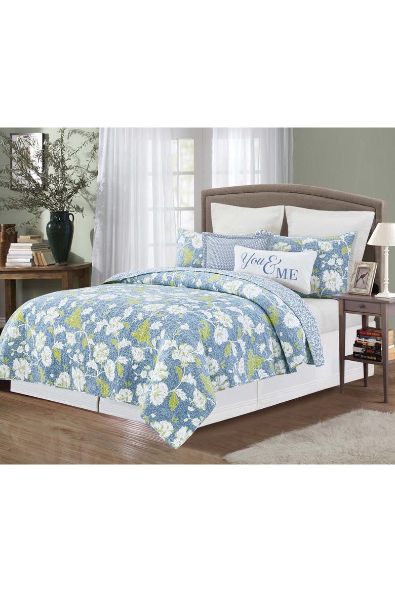 Primrose Scroll Full/Queen 3-Piece Quilt Bedding Set, Main, color, Pink
