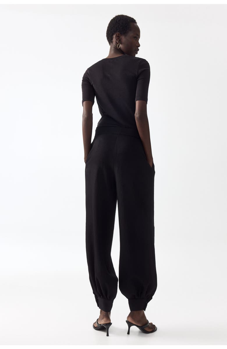 H&M Balloon-leg twill pants, Alternate, color, Black