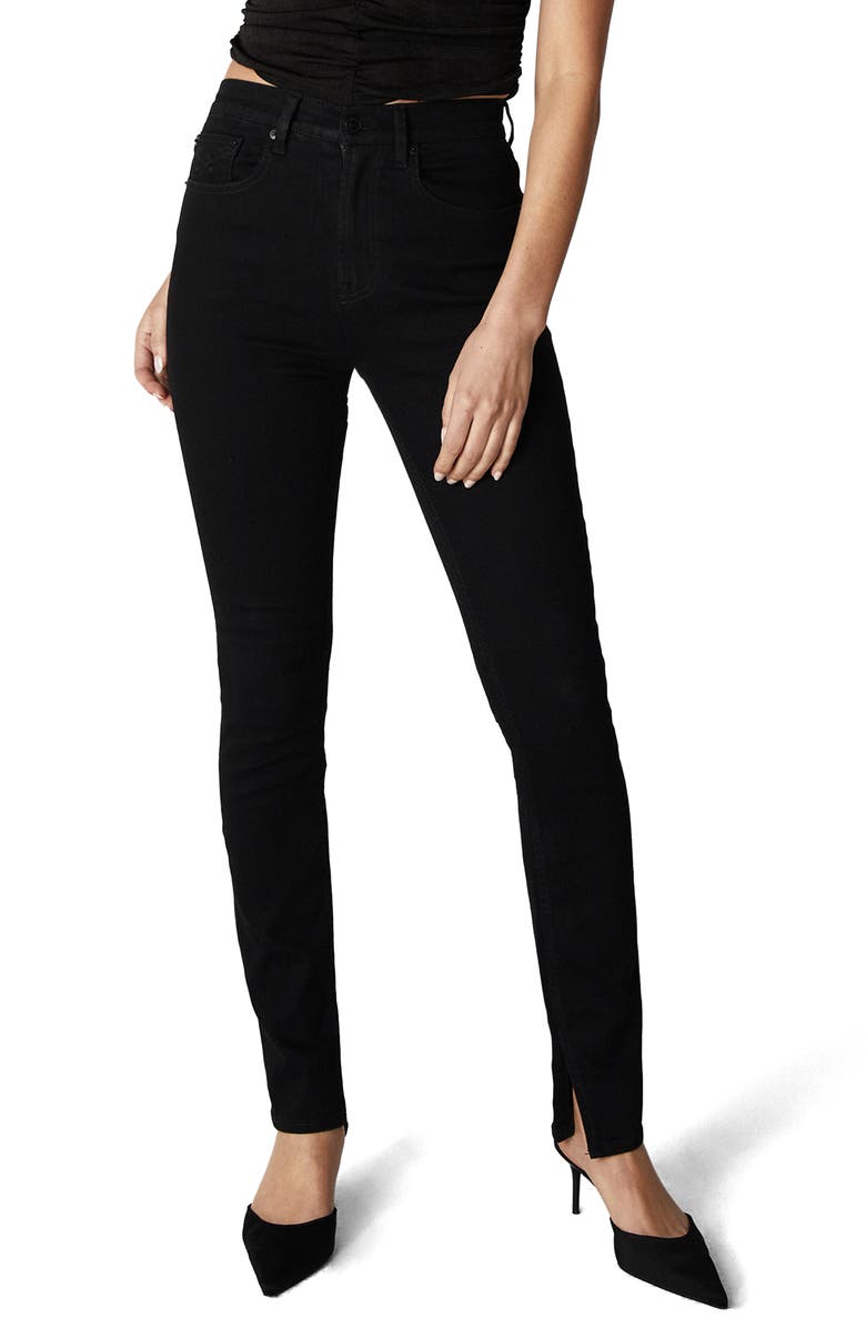 Unpublished Ella Slit Hem Skinny Jeans, Main, color, Midnight