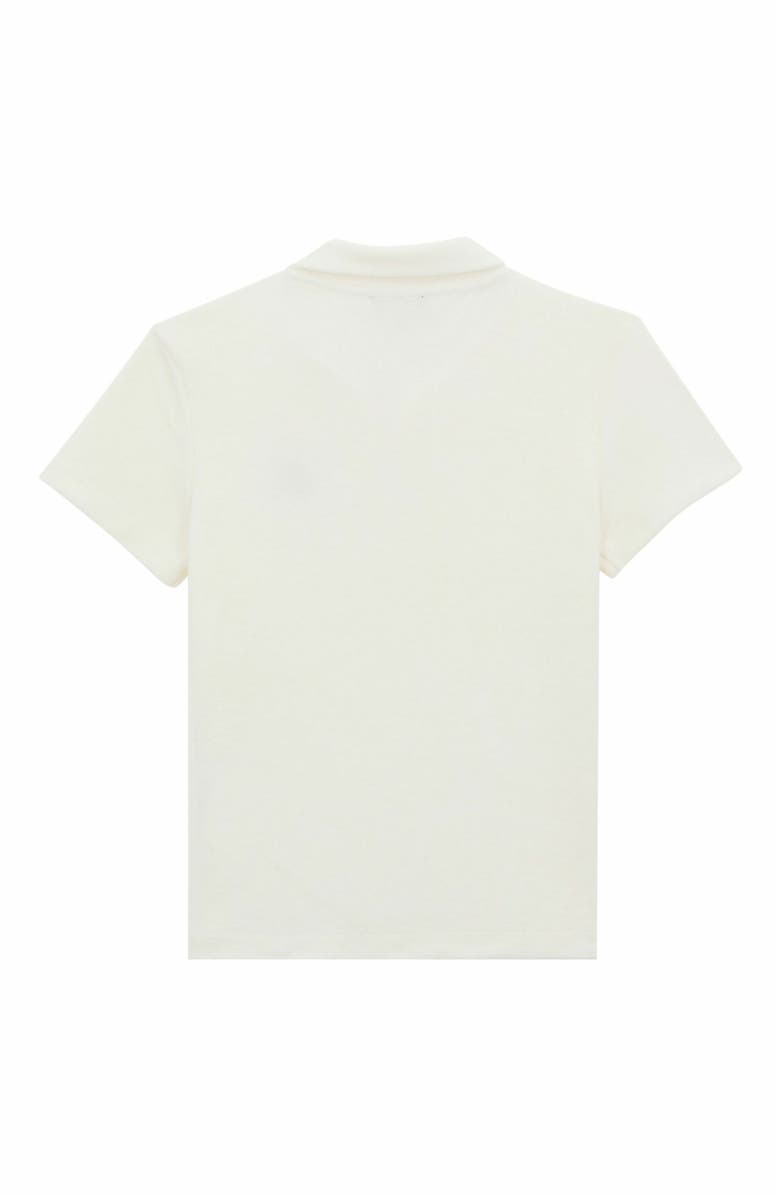 Vilebrequin Kids' Embroidered Turtle Terry Polo, Alternate, color, Blanc