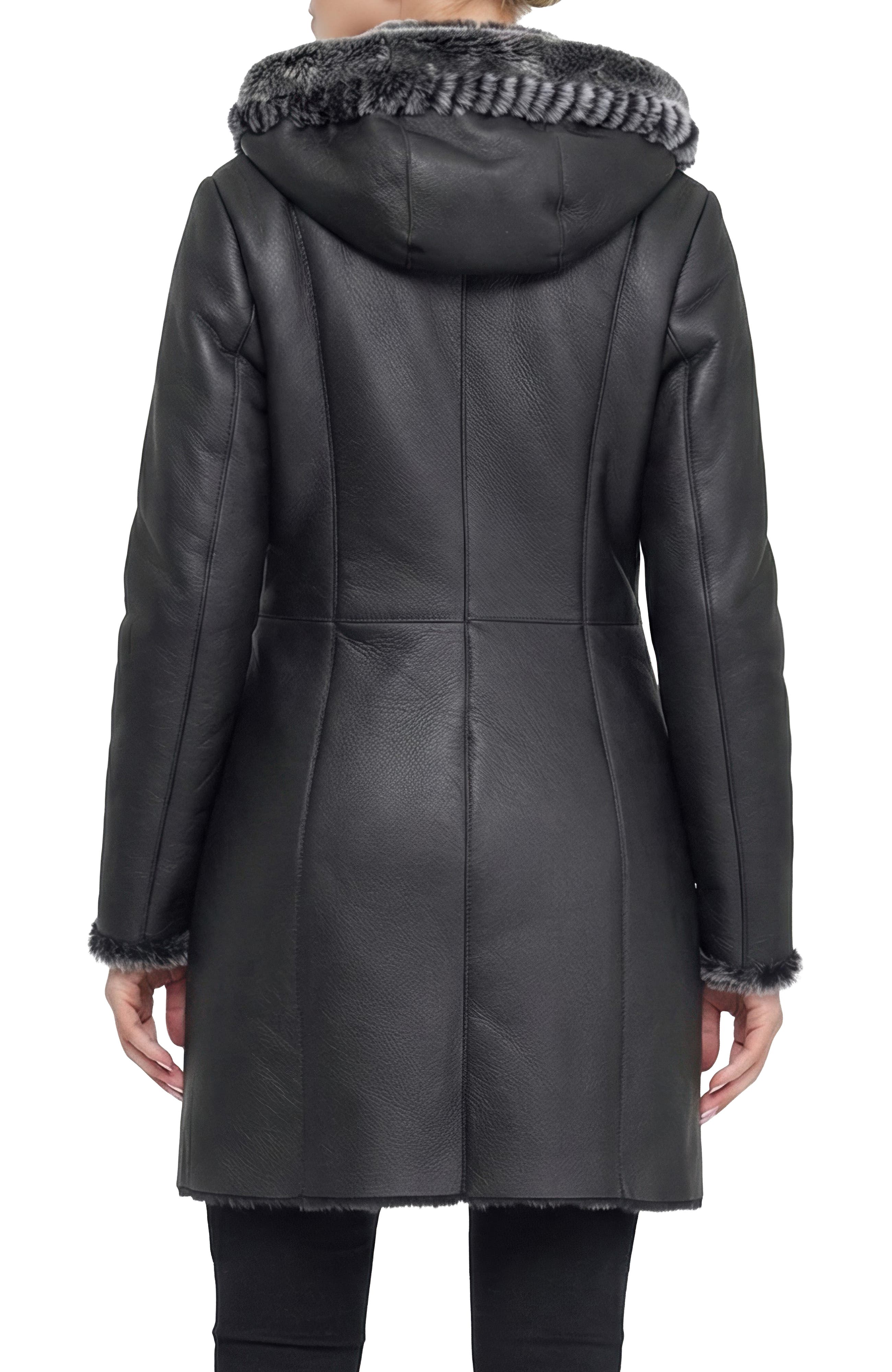 GORSKI Merino Genuine Shearling Parka With Whipstitch Trim — фото 3