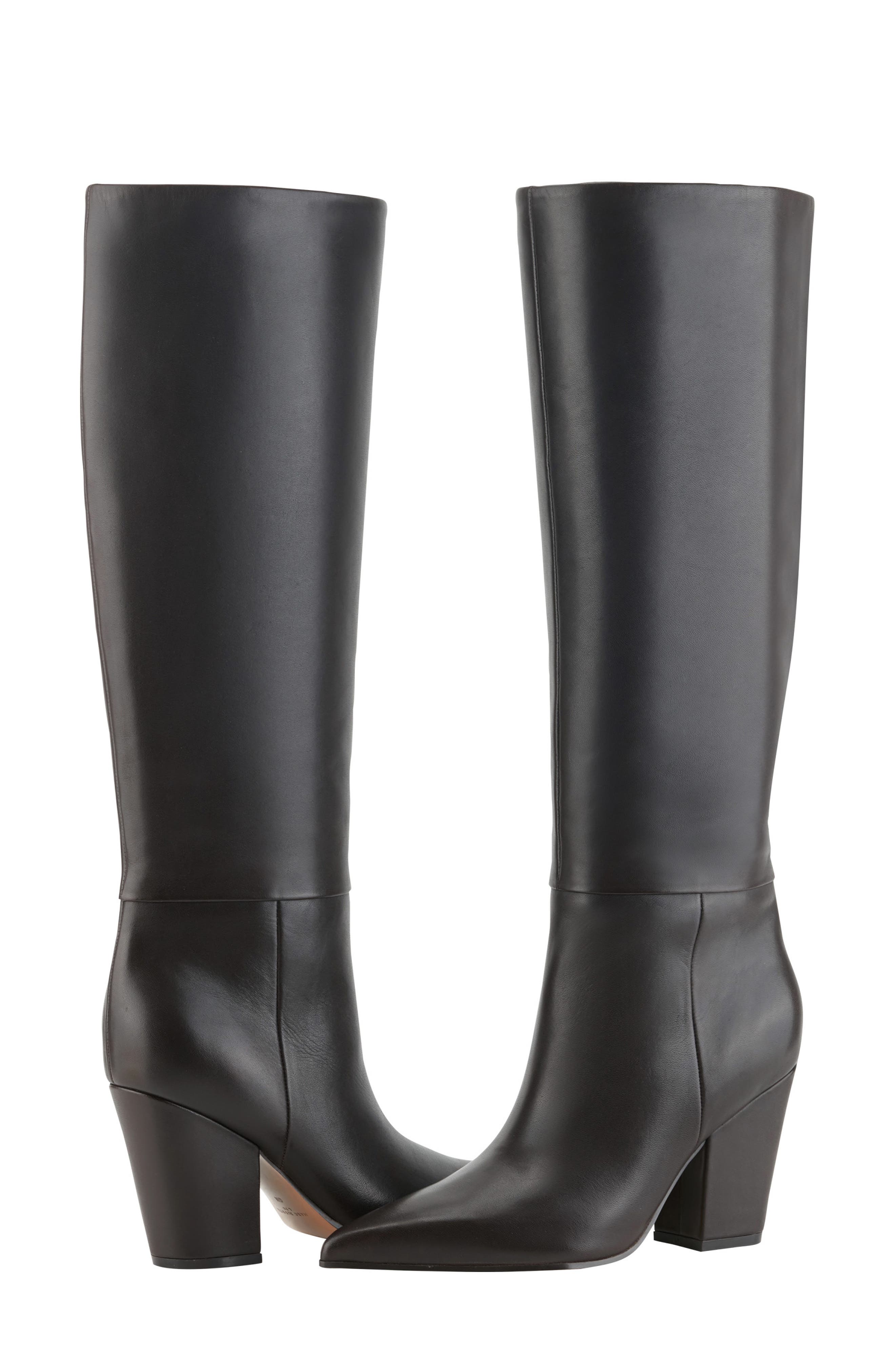 Marc Fisher LTD Estella Pointed Toe Knee High Boot, Alternate, color, Dark Brown