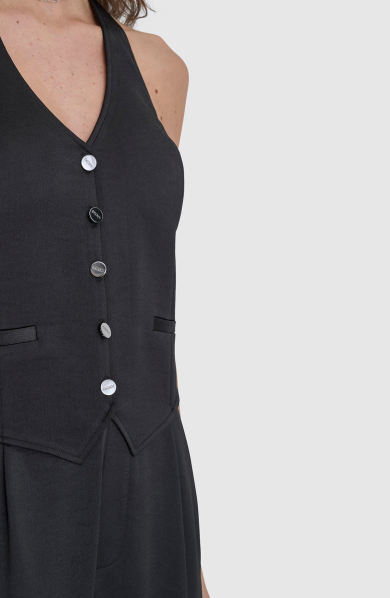 DKNY Halter Tuxedo Jumpsuit, Alternate, color, 