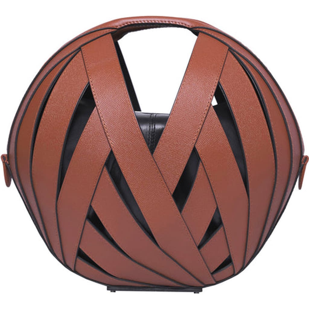 Perrin Paris Le Panier Handbag In Auburn | Black