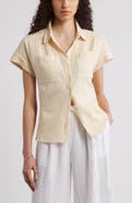 Caslon® Cotton Gauze Button-Up Shirt