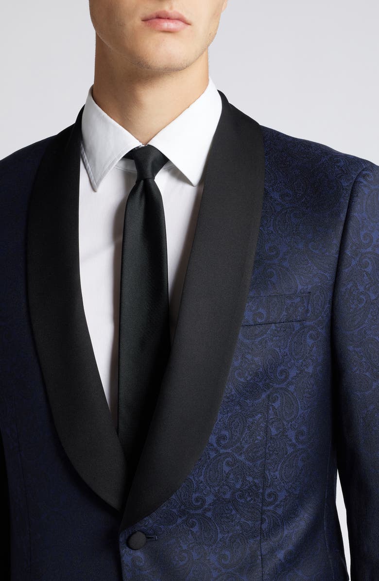 Peter Millar Tailored Wool Blend Dinner Jacket, Alternate, color, Blue