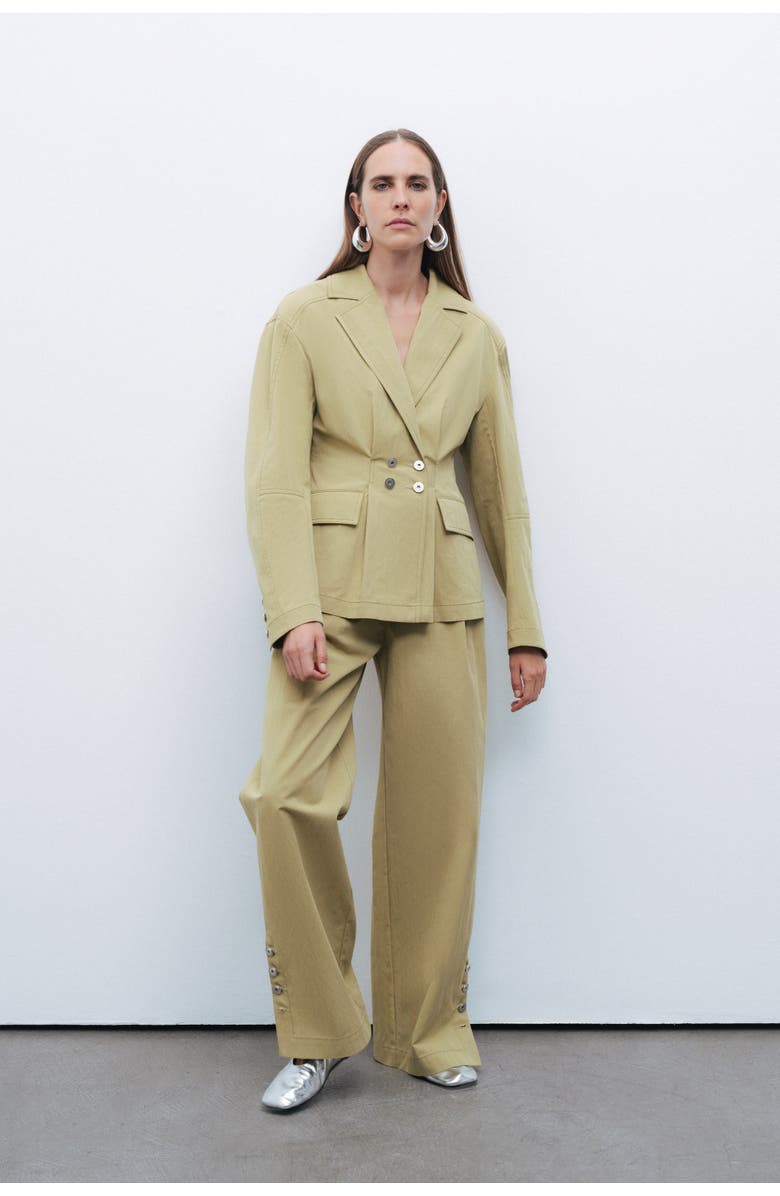 Nocturne Double-Breasted Jacket with Metal Button Detail, Alternate, color, 