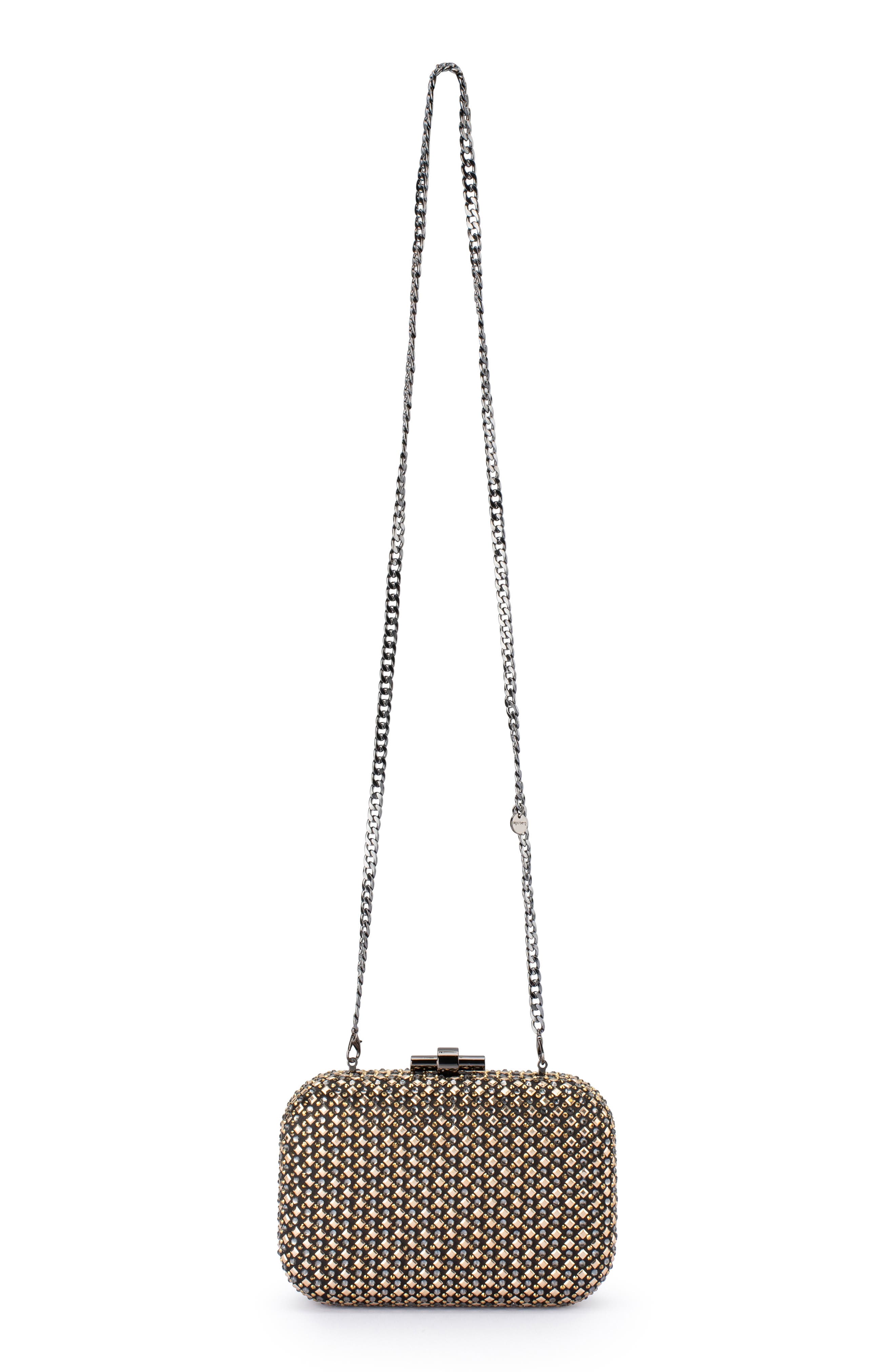 Olga Berg Ellen Hotfix Frame Clutch, Alternate, color, 