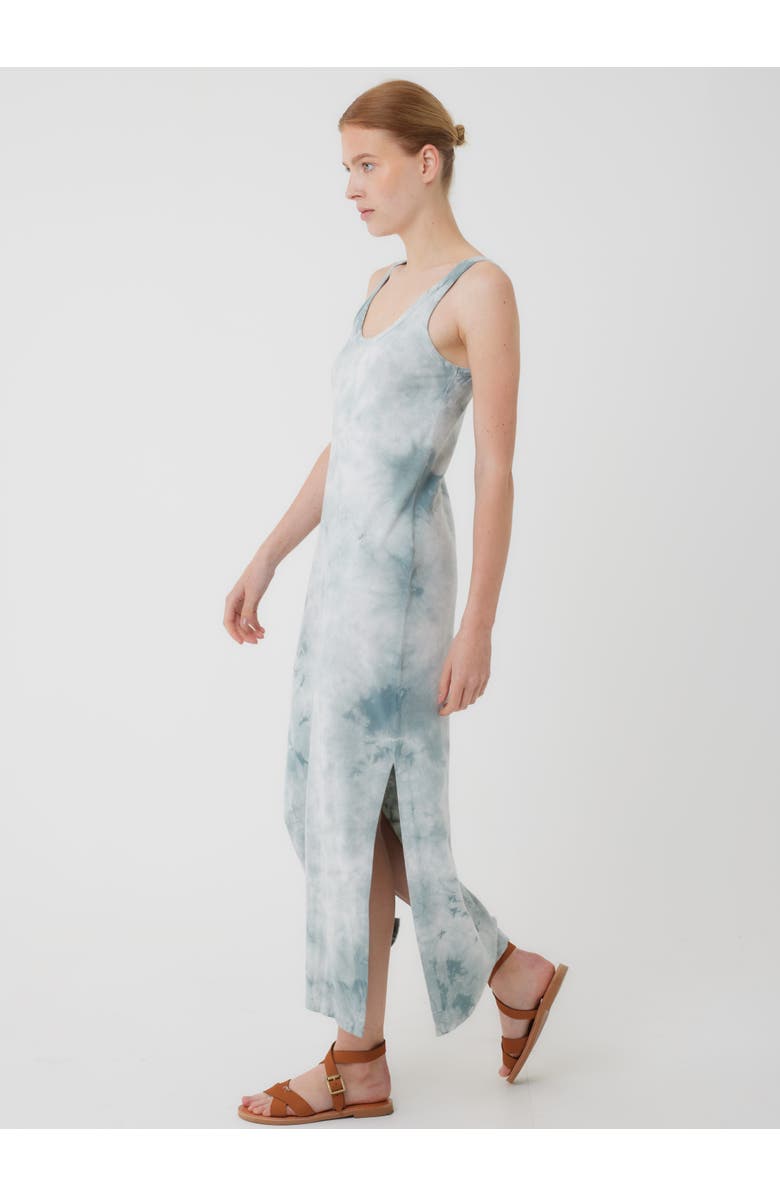 Majestic Filatures Stretch Organic Cotton Cloud Maxi Tank Dress, Alternate, color, Aqua