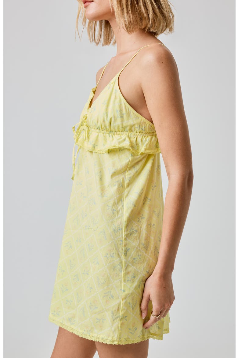 Ruffle Lace Trim Cotton Mini Sundress, Alternate, color, CAPRI FLORAL