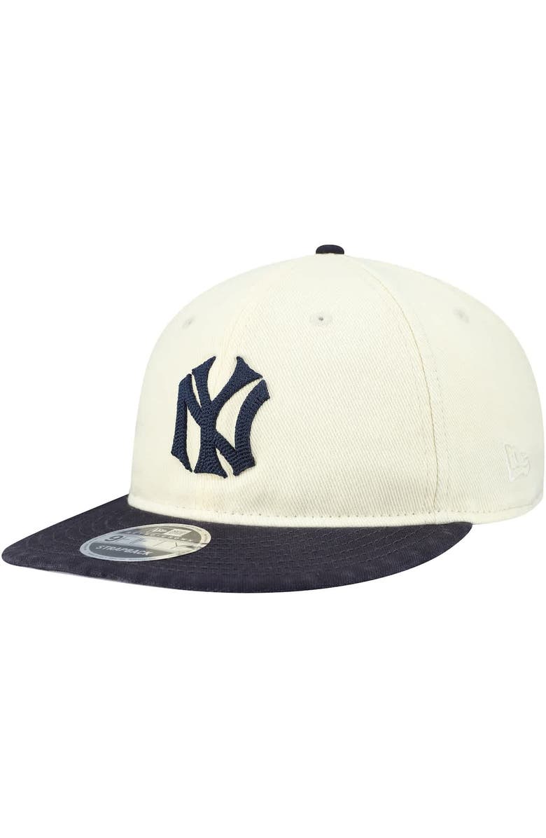 New Era Men's New Era Cream New York Yankees MoMA Retro Crown 9FIFTY Adjustable Hat, Alternate, color,