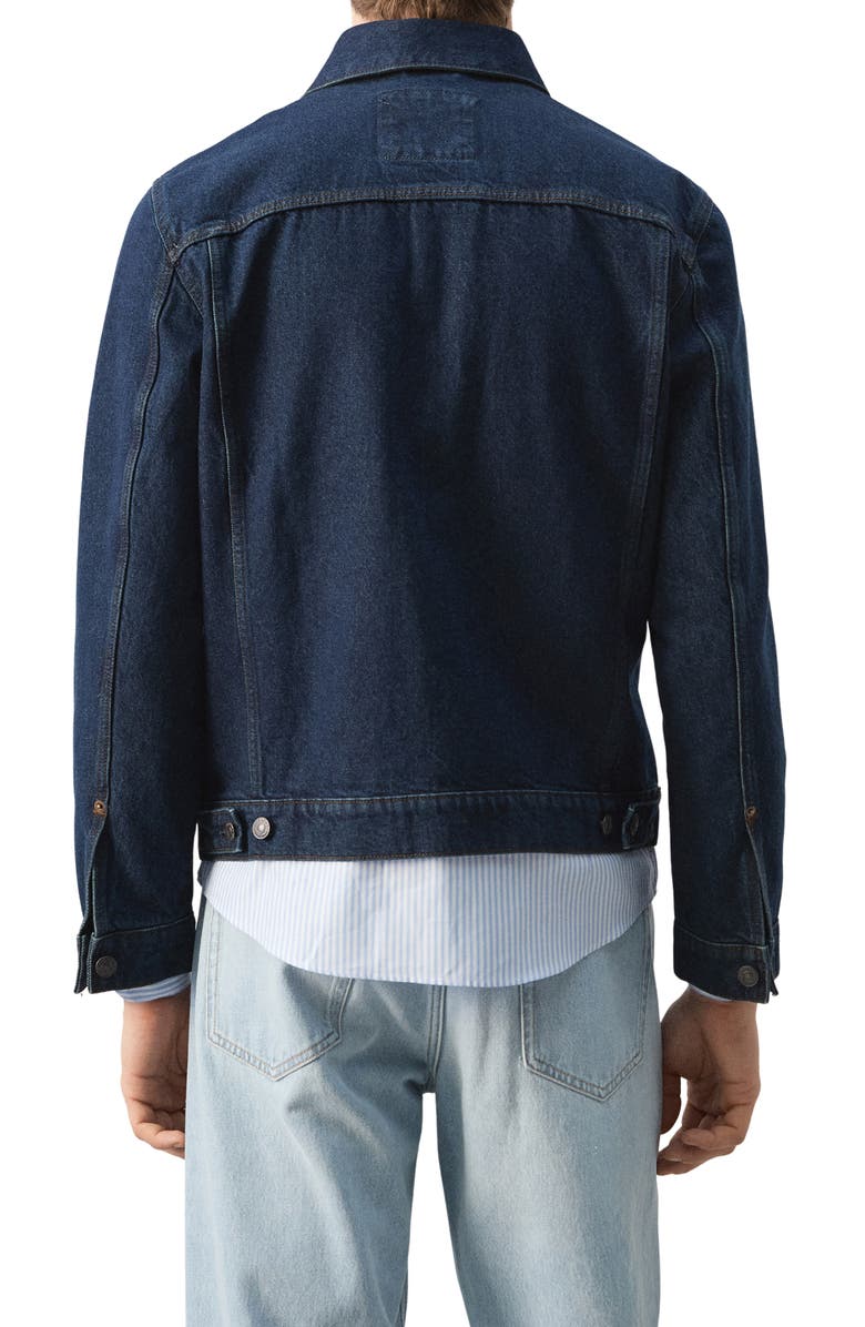 MANGO Cotton Denim Jacket, Alternate, color, Open Blue
