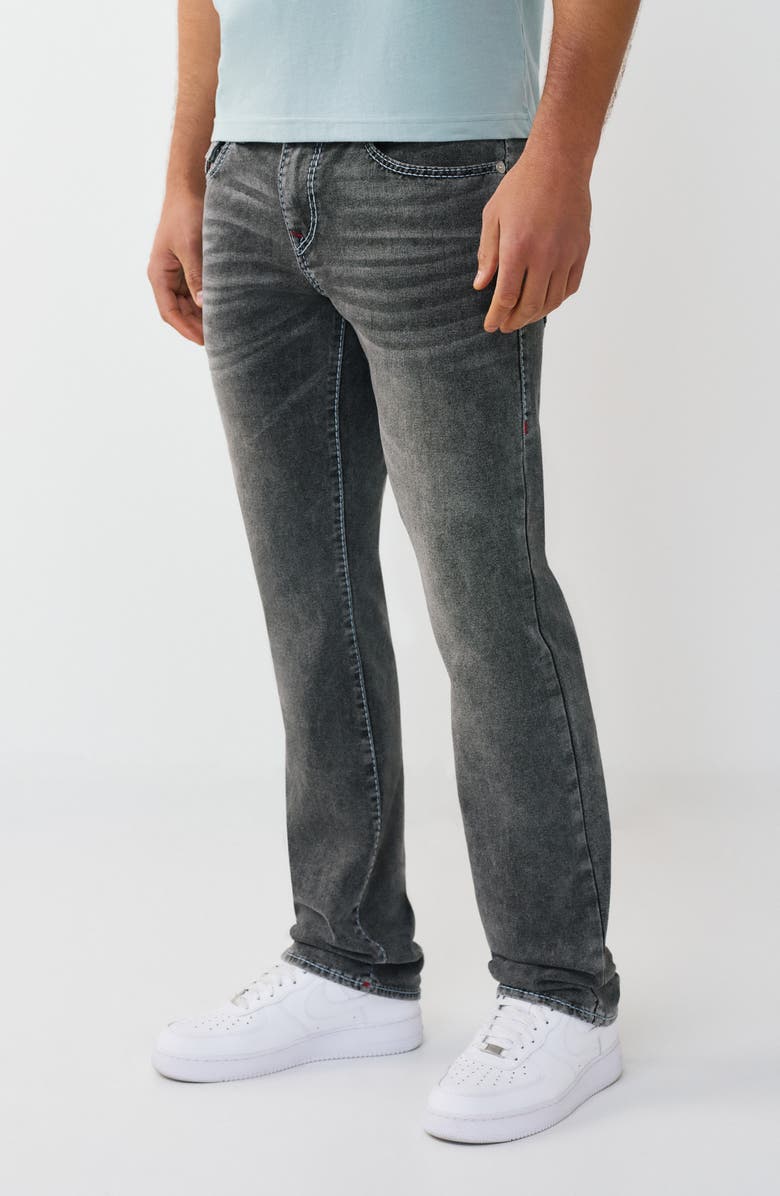 True Religion Ricky Big T Flap Pocket Straight Leg Jeans, Alternate, color, Grey Phantom