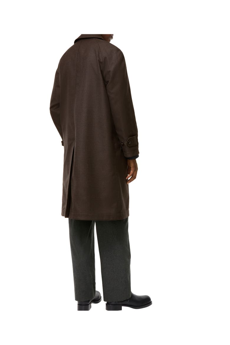 Long Reversible Gabardine Parkbury Car Coat, Alternate, color, Chocolate brown