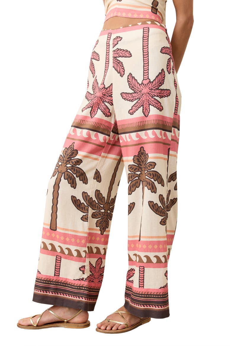 Saguaro Hemp Blend Wide Leg Pants, Alternate, color, DESERT DECO