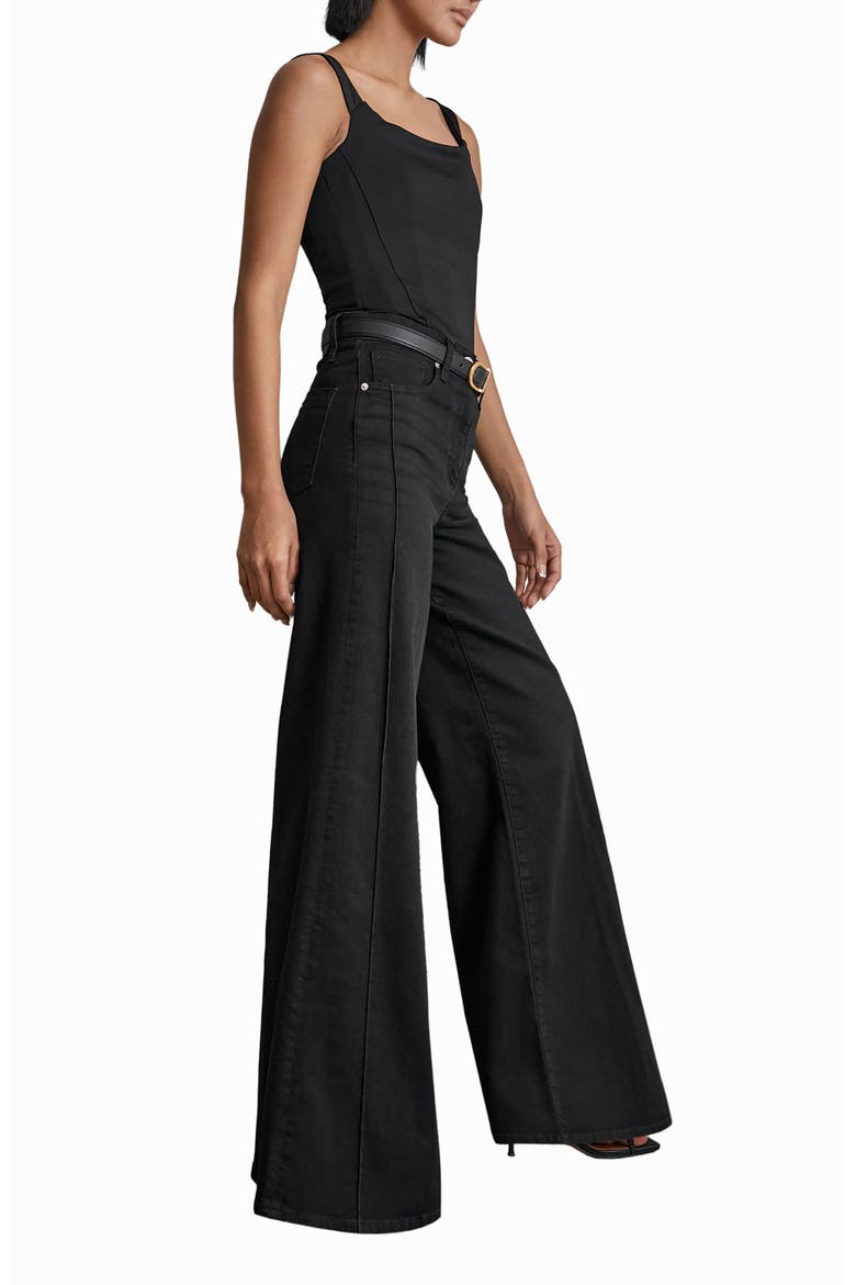 Heather Wide Leg Jeans, Alternate, color, BLACK
