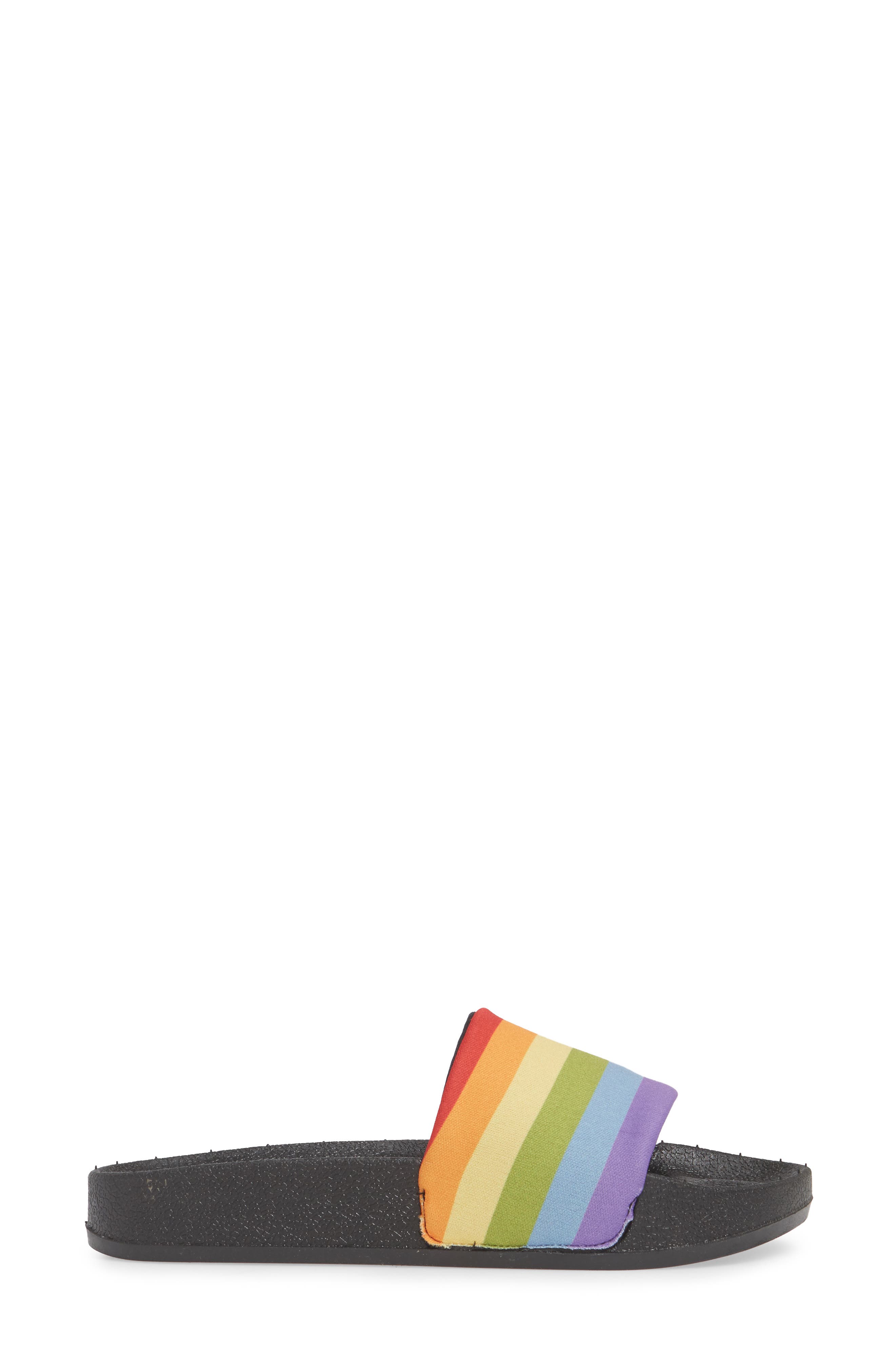 Chooka Rainbow Pride Slide Sandal, Alternate, color, 