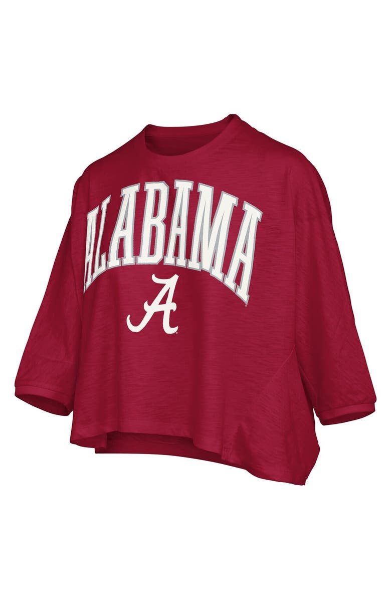PRESSBOX Women's Pressbox  Crimson Alabama Crimson Tide Midi Arch Over Logo Oversized T-Shirt, Alternate, color, 
