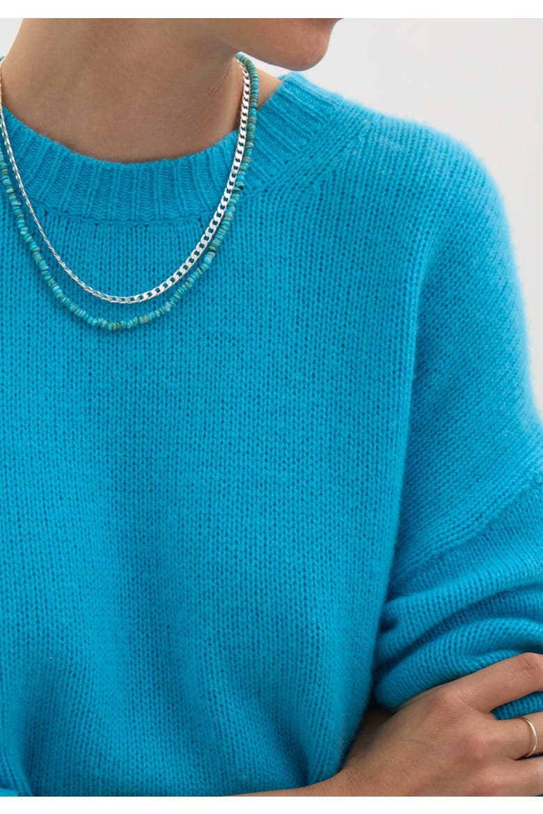 Cherrie Chunky Cashmere Top, Alternate, color, Turquoise Blue