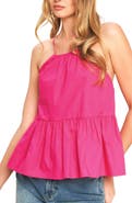 FLYING TOMATO Cotton Halter Top