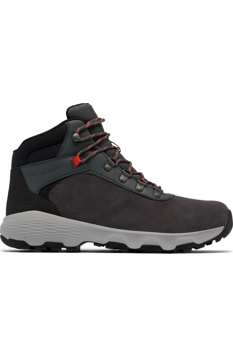 Columbia Newton Wander<sup>™</sup> Waterproof Hiking Boot, Alternate, color, Dark Grey/ Red Quartz